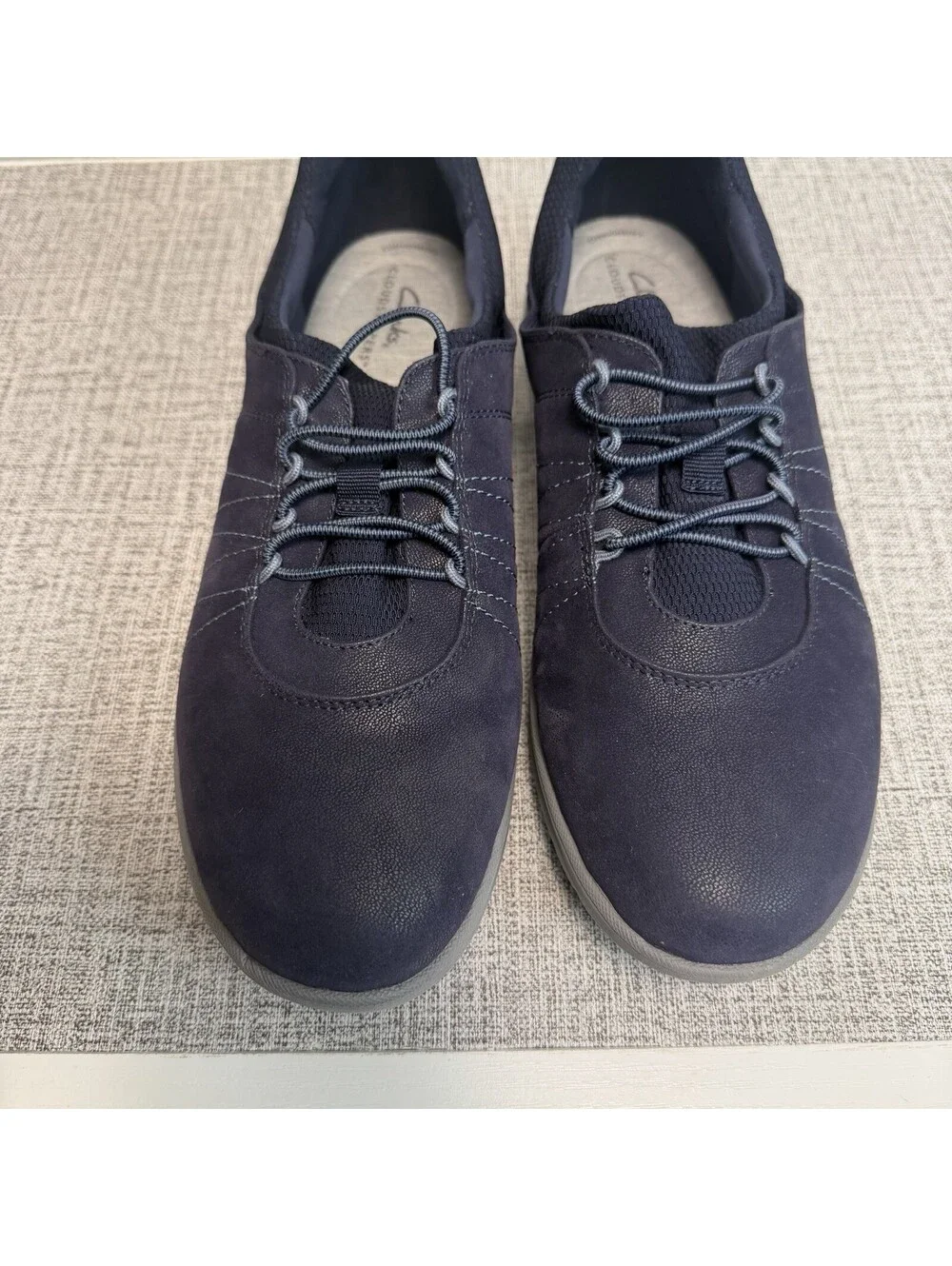 Clarks Shoes Women Sz 11 M Navy Blue Adella Stroll 28504 Lace Up Sneaker